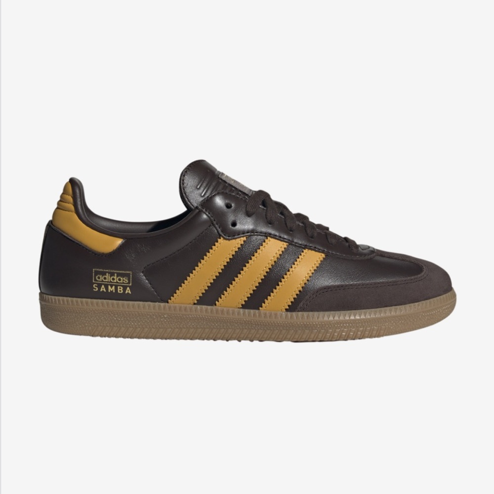Adidas Sambas - brown and gold size 9